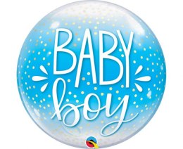 BALON FOLIOWY QL 24" BUBBLE BABY BOY